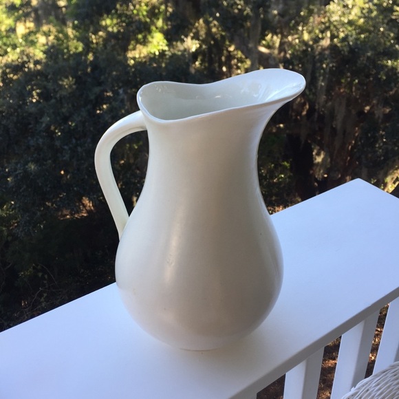 Ceramic Vase Vintage Decor Pink Floral Pitcher - Picture 5 of 5